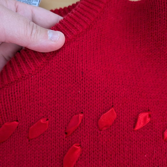 VINTAGE Santoria Grand Ma Christmas Sweater Size M Made In Hong Kong - Picture 7 of 9